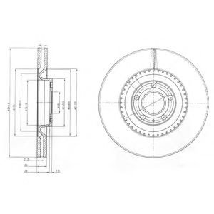 Disc frana AUDI A4 Avant (8K5, B8) (2007 - 2015) DELPHI BG9003 piesa NOUA