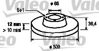 Disc frana AUDI A4 Avant (8K5, B8) (2007 - 2015) VALEO 197126 piesa NOUA