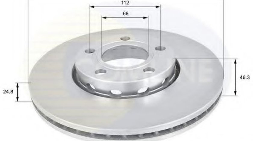 Disc frana AUDI A4 Cabriolet (8H7, B6, 8HE, B7) (2002 - 2009) COMLINE ADC1417V piesa NOUA