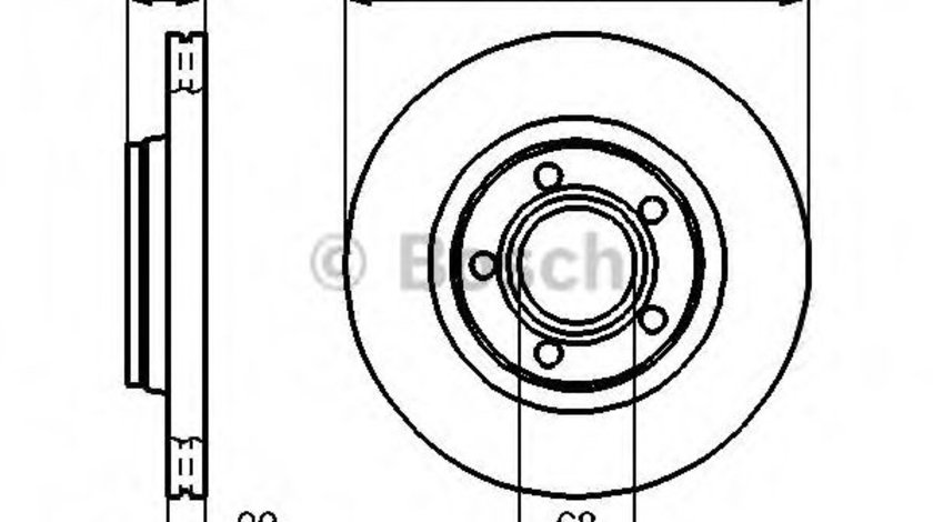 Disc frana AUDI A4 Cabriolet (8H7, B6, 8HE, B7) (2002 - 2009) BOSCH 0 986 478 869 piesa NOUA