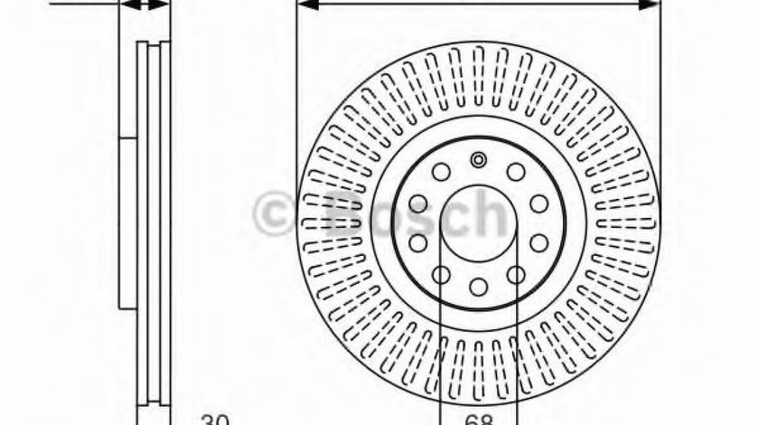 Disc frana AUDI A4 Cabriolet (8H7, B6, 8HE, B7) (2002 - 2009) BOSCH 0 986 479 S30 piesa NOUA