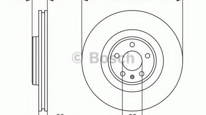 Disc frana AUDI A5 (8T3) (2007 - 2016) BOSCH 0 986 479 747 piesa NOUA