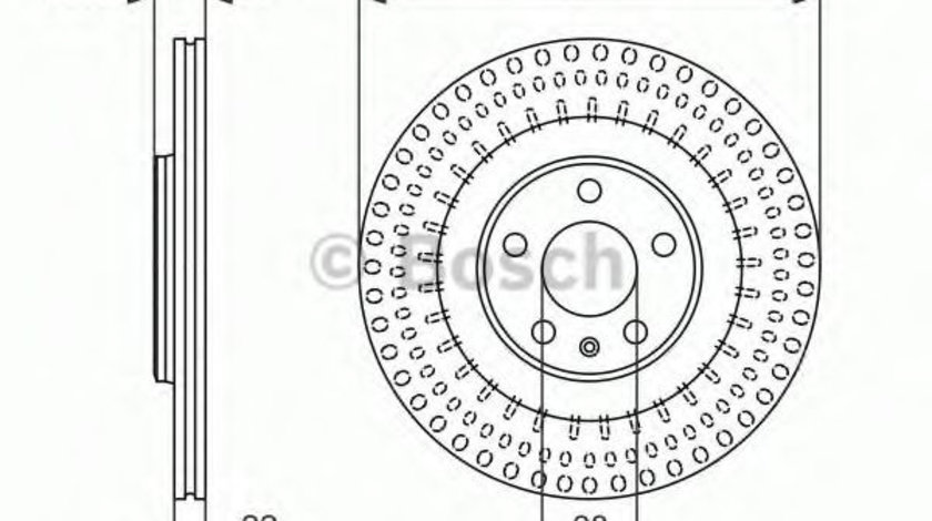 Disc frana AUDI A5 (8T3) (2007 - 2016) BOSCH 0 986 479 750 piesa NOUA