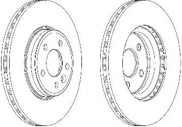 Disc frana AUDI A5 (8T3) (2007 - 2016) FERODO DDF1663C piesa NOUA