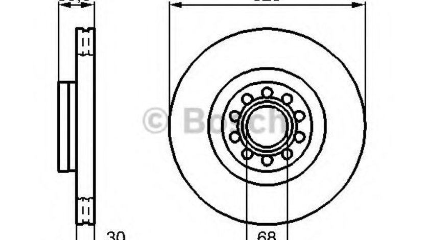 Disc frana AUDI A6 (4A, C4) (1994 - 1997) BOSCH 0 986 479 060 piesa NOUA