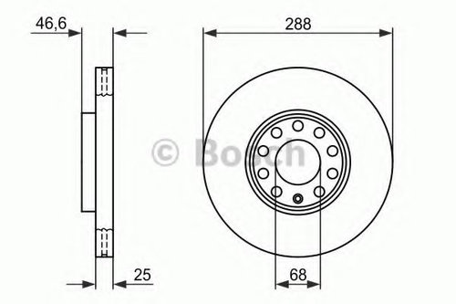 Disc frana AUDI A6 (4A, C4) (1994 - 1997) BOSCH 0 986 478 546 piesa NOUA