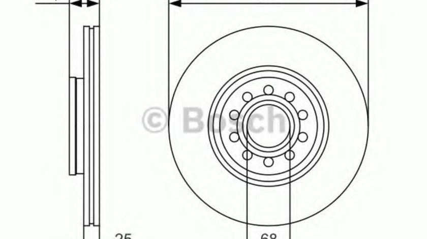 Disc frana AUDI A6 (4A, C4) (1994 - 1997) BOSCH 0 986 479 S23 piesa NOUA