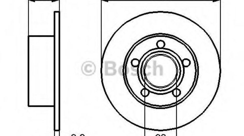 Disc frana AUDI A6 (4A, C4) (1994 - 1997) BOSCH 0 986 479 B22 piesa NOUA