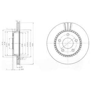 Disc frana AUDI A6 (4A, C4) (1994 - 1997) DELPHI BG2519 piesa NOUA