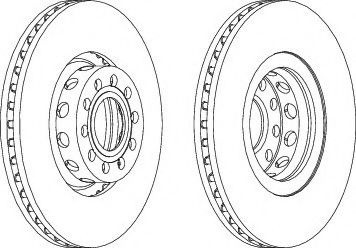 Disc frana AUDI A6 (4A, C4) (1994 - 1997) FERODO DDF954C-1 piesa NOUA