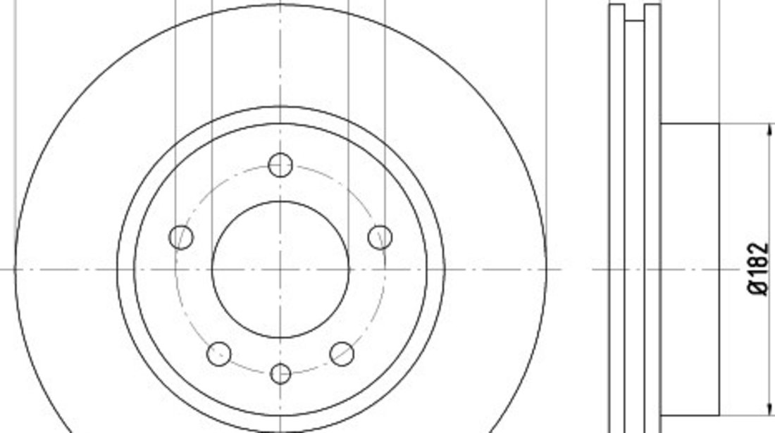 Disc frana AUDI A6 (4A, C4) (1994 - 1997) KRIEGER 0950004186 piesa NOUA