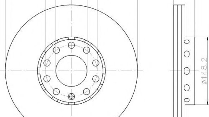 Disc frana AUDI A6 (4A, C4) (1994 - 1997) TEXTAR 92057605 piesa NOUA