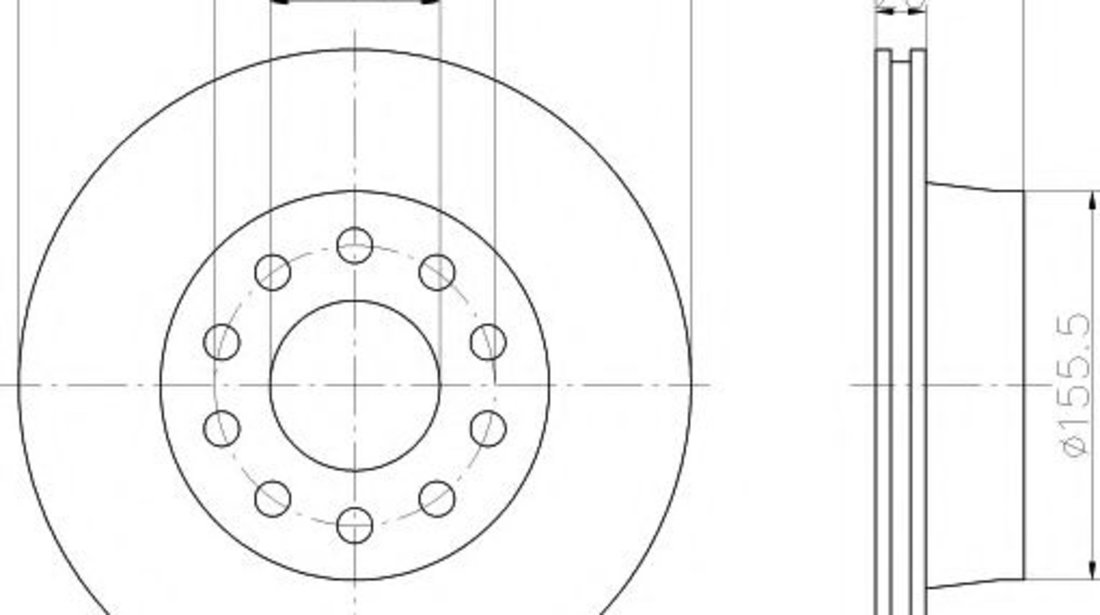 Disc frana AUDI A6 (4A, C4) (1994 - 1997) TEXTAR 92068400 piesa NOUA