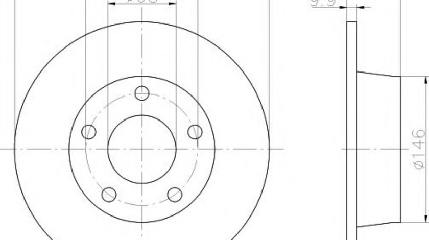 Disc frana AUDI A6 (4B2, C5) (1997 - 2005) TEXTAR 92104103 piesa NOUA