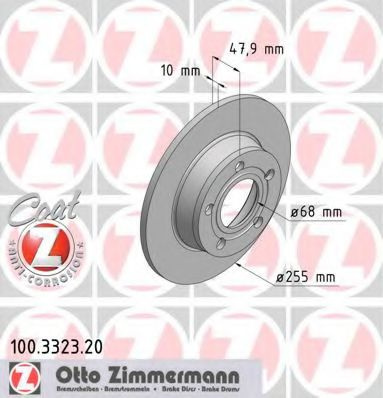 Disc frana AUDI A6 (4B2, C5) (1997 - 2005) ZIMMERMANN 100.3323.20 piesa NOUA