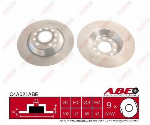 Disc frana AUDI A6 (4F2, C6) (2004 - 2011) ABE C4A021ABE piesa NOUA