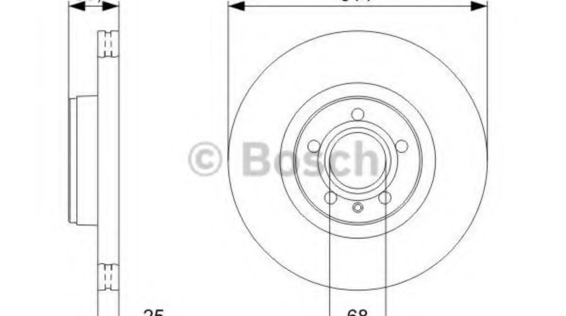 Disc frana AUDI A6 (4F2, C6) (2004 - 2011) BOSCH 0 986 479 301 piesa NOUA