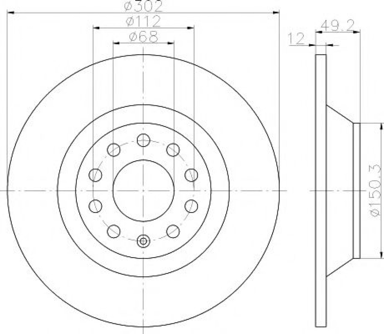 Disc frana AUDI A6 (4F2, C6) (2004 - 2011) TEXTAR 92132503 piesa NOUA