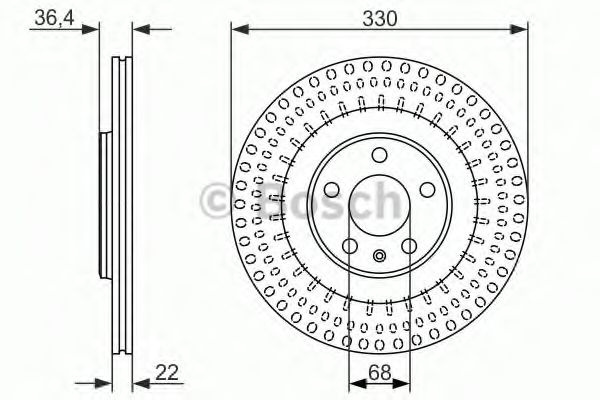 Disc frana AUDI A6 (4G2, C7, 4GC) (2010 - 2016) BOSCH 0 986 479 750 piesa NOUA