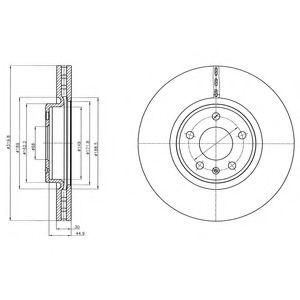 Disc frana AUDI A6 (4G2, C7, 4GC) (2010 - 2016) DELPHI BG4346C piesa NOUA