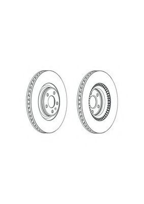 Disc frana AUDI A6 (4G2, C7, 4GC) (2010 - 2016) FERODO DDF1987C-1 piesa NOUA