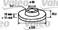 Disc frana AUDI A6 (4G2, C7, 4GC) (2010 - 2016) VALEO 197126 piesa NOUA
