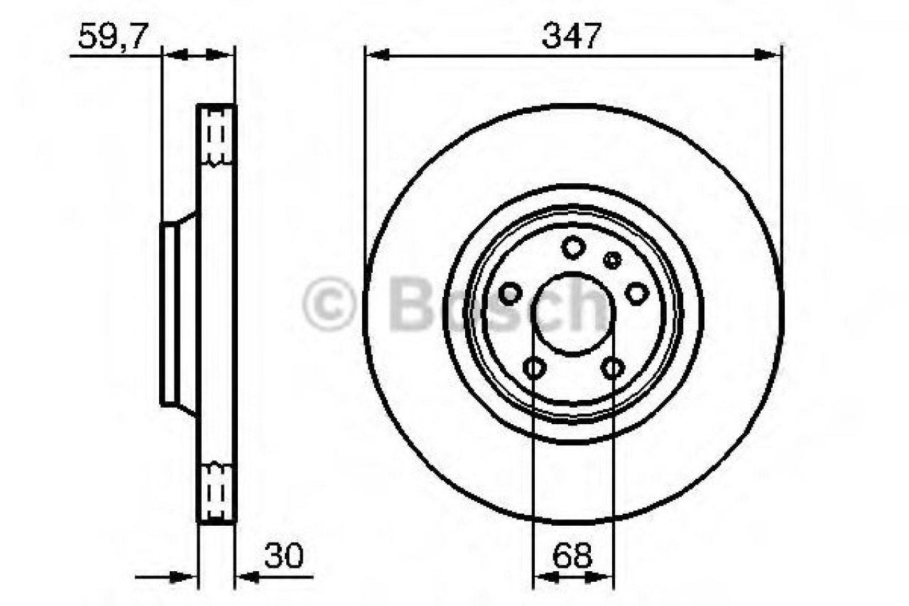Disc frana AUDI A6 Allroad (4FH, C6) (2006 - 2011) BOSCH 0 986 479 260 piesa NOUA