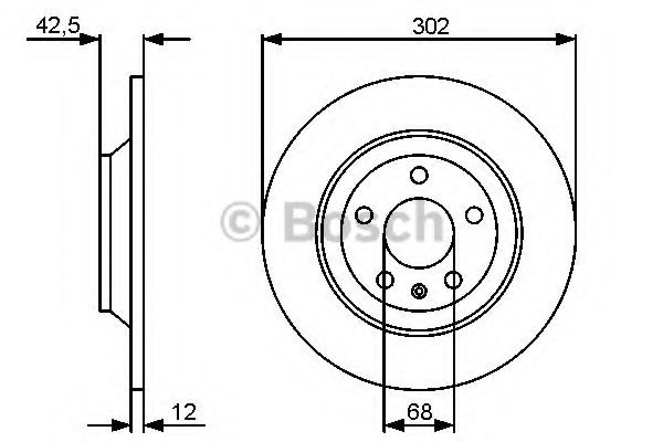 Disc frana AUDI A6 Allroad (4FH, C6) (2006 - 2011) BOSCH 0 986 479 458 piesa NOUA