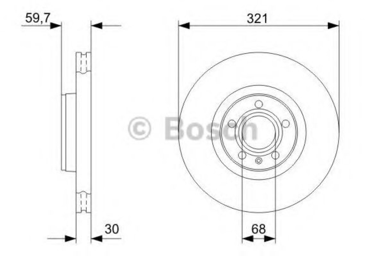 Disc frana AUDI A6 Allroad (4FH, C6) (2006 - 2011) BOSCH 0 986 479 300 piesa NOUA