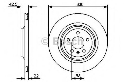 Disc frana AUDI A6 Allroad (4FH, C6) (2006 - 2011) BOSCH 0 986 479 457 piesa NOUA