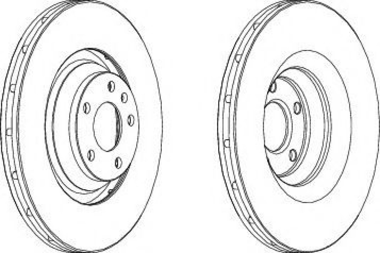 Disc frana AUDI A6 Allroad (4FH, C6) (2006 - 2011) FERODO DDF1238C-1 piesa NOUA