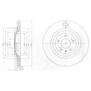 Disc frana AUDI A6 Allroad (4FH, C6) (2006 - 2011) DELPHI BG4087 piesa NOUA