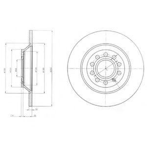 Disc frana AUDI A6 Allroad (4FH, C6) (2006 - 2011) DELPHI BG4088 piesa NOUA