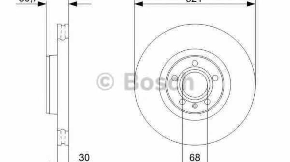 Disc frana AUDI A6 Allroad 4FH C6 BOSCH 0 986 479 300