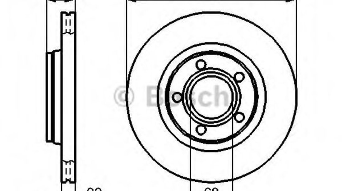 Disc frana AUDI A6 Avant (4B5, C5) (1997 - 2005) BOSCH 0 986 478 869 piesa NOUA