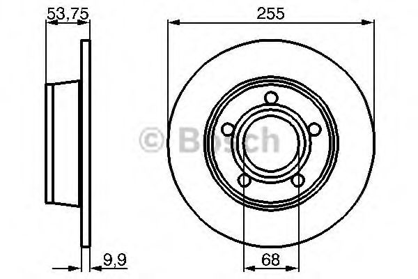Disc frana AUDI A6 Avant (4B5, C5) (1997 - 2005) BOSCH 0 986 478 704 piesa NOUA