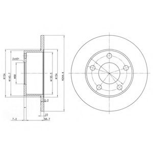 Disc frana AUDI A6 Avant (4B5, C5) (1997 - 2005) DELPHI BG2746C piesa NOUA