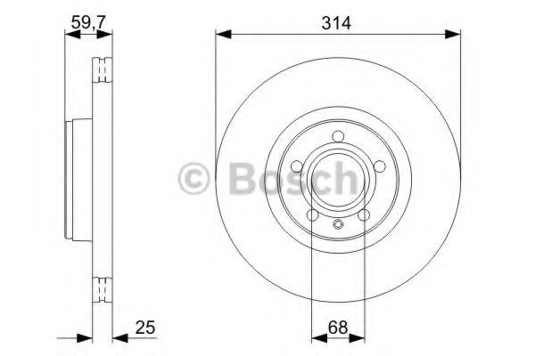 Disc frana AUDI A6 Avant (4F5, C6) (2005 - 2011) BOSCH 0 986 479 301 piesa NOUA