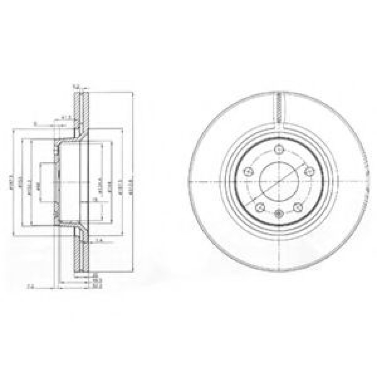 Disc frana AUDI A6 Avant (4F5, C6) (2005 - 2011) DELPHI BG3942 piesa NOUA
