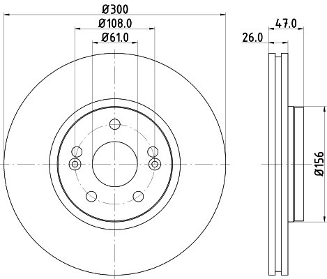 Disc frana AUDI A6 Avant (4F5, C6) (2005 - 2011) KRIEGER 0950004106 piesa NOUA