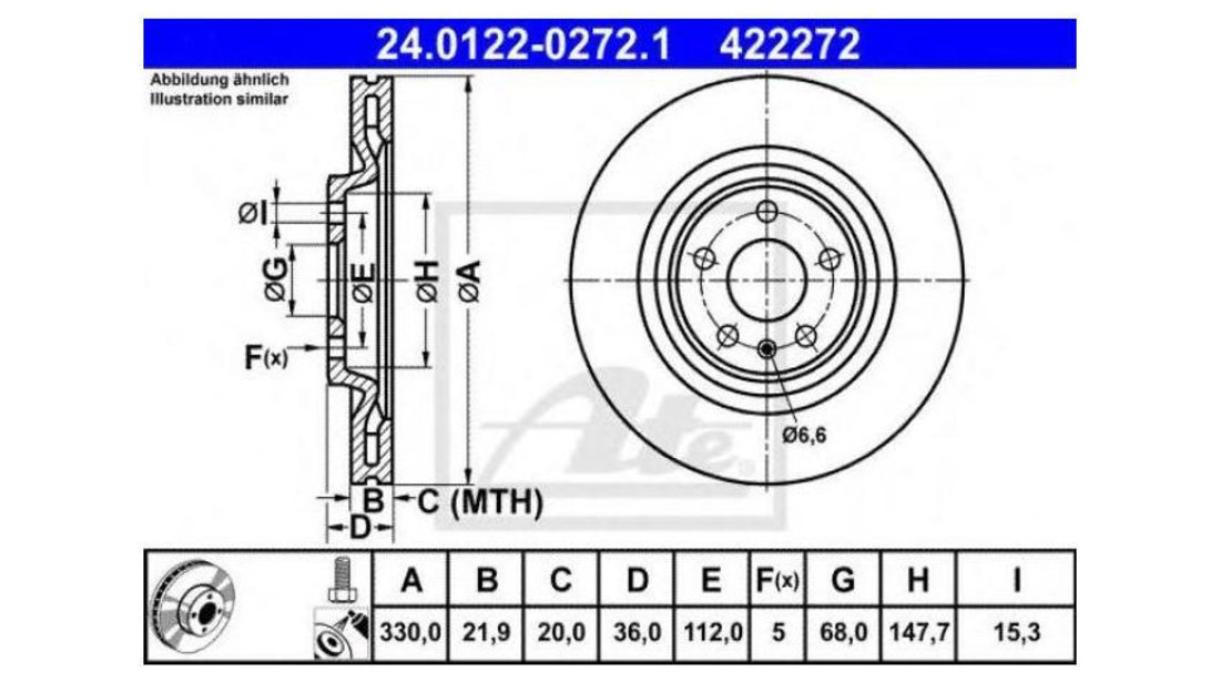 Disc frana Audi A7 ( 10.2010- #2 0986479750