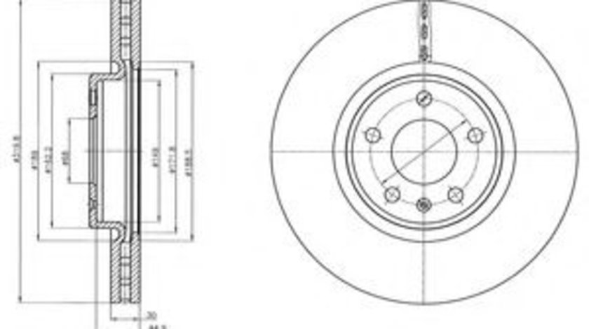 Disc frana AUDI A7 Sportback (4GA, 4GF) (2010 - 2016) DELPHI BG4346C piesa NOUA