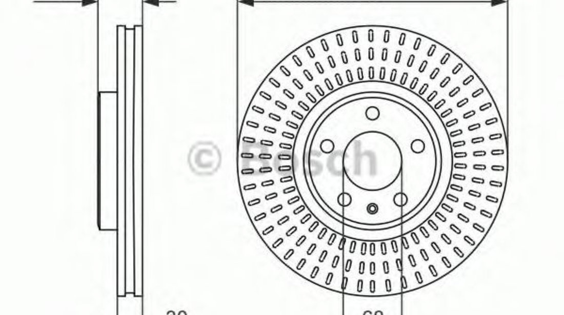 Disc frana AUDI A7 Sportback (4GA, 4GF) (2010 - 2016) BOSCH 0 986 479 753 piesa NOUA