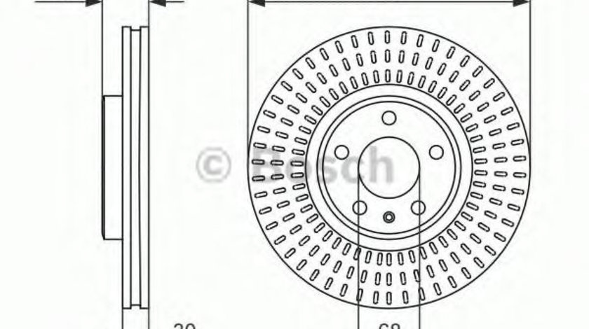 Disc frana AUDI A7 Sportback (4GA, 4GF) (2010 - 2016) BOSCH 0 986 479 753 piesa NOUA