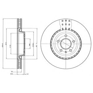 Disc frana AUDI A7 Sportback (4GA, 4GF) (2010 - 2016) DELPHI BG9110C piesa NOUA