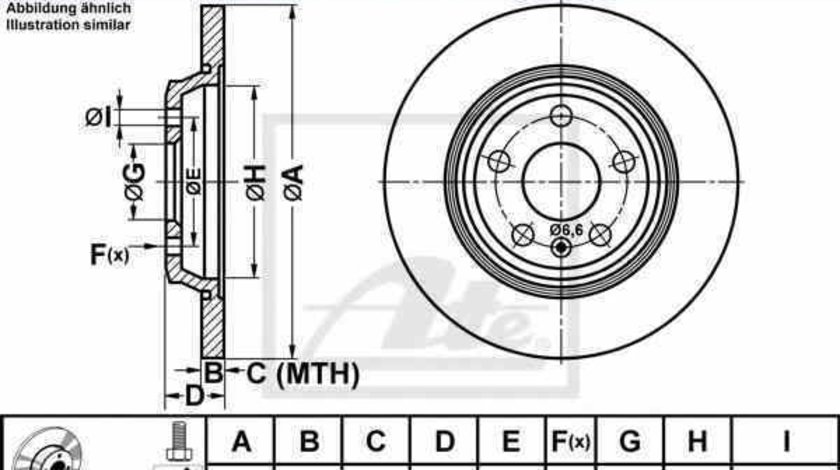 Disc frana AUDI A7 Sportback 4GA 4GF ATE 24.0112-0178.1