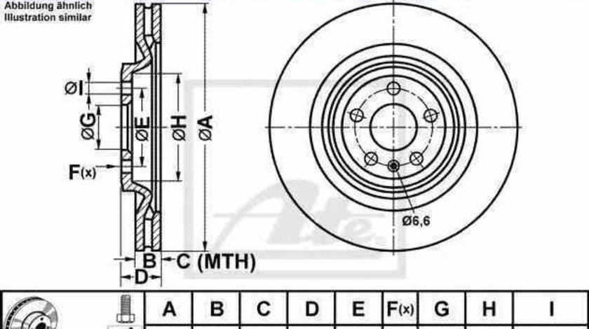 Disc frana AUDI A7 Sportback 4GA 4GF ATE 24.0122-0273.1