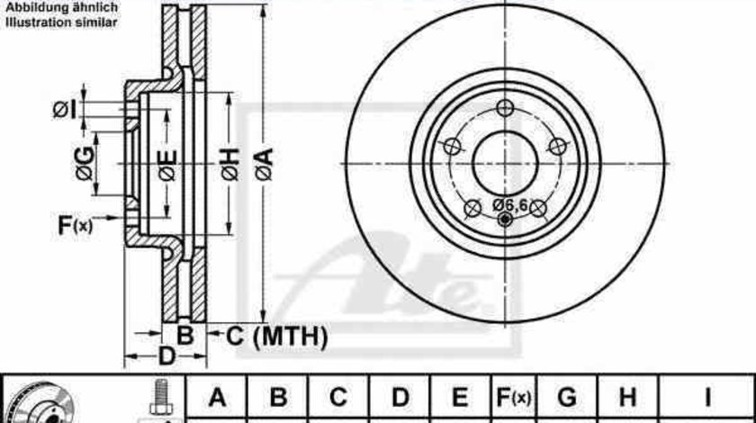 Disc frana AUDI A7 Sportback 4GA 4GF ATE 24.0130-0221.1