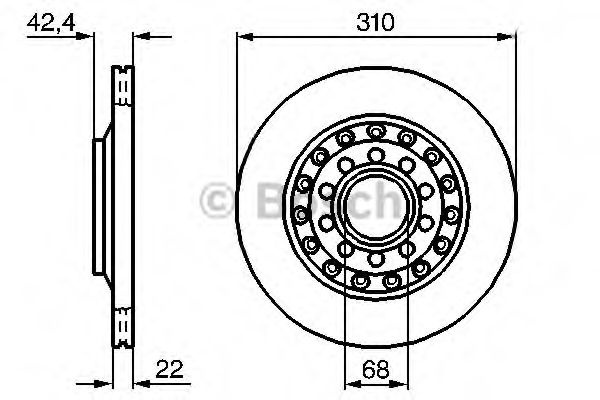 Disc frana AUDI A8 (4D2, 4D8) (1994 - 2002) BOSCH 0 986 479 062 piesa NOUA