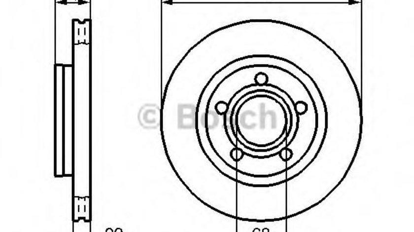 Disc frana AUDI A8 (4D2, 4D8) (1994 - 2002) BOSCH 0 986 478 574 piesa NOUA